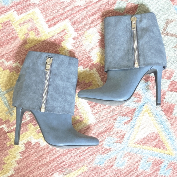Michael Antonio Deep Blue Gray Madeira Bootie Heel - Picture 10 of 12